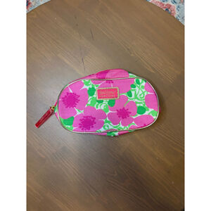 Lilly Pulitzer Estée Lauder Pink Green Floral Cosmetic Bag One Size